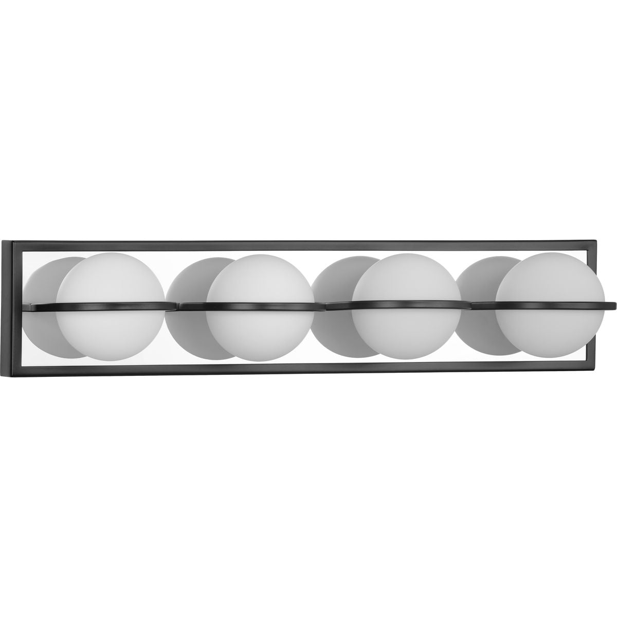 Progress Lighting Pearl LED 4 light matte black bath vanity wall light