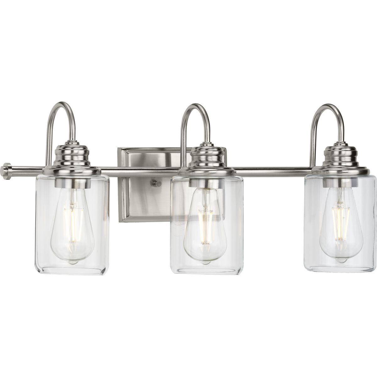 Progress Lighting P300322-009 Aiken 3 light brushed nickel bath vanity wall light product image