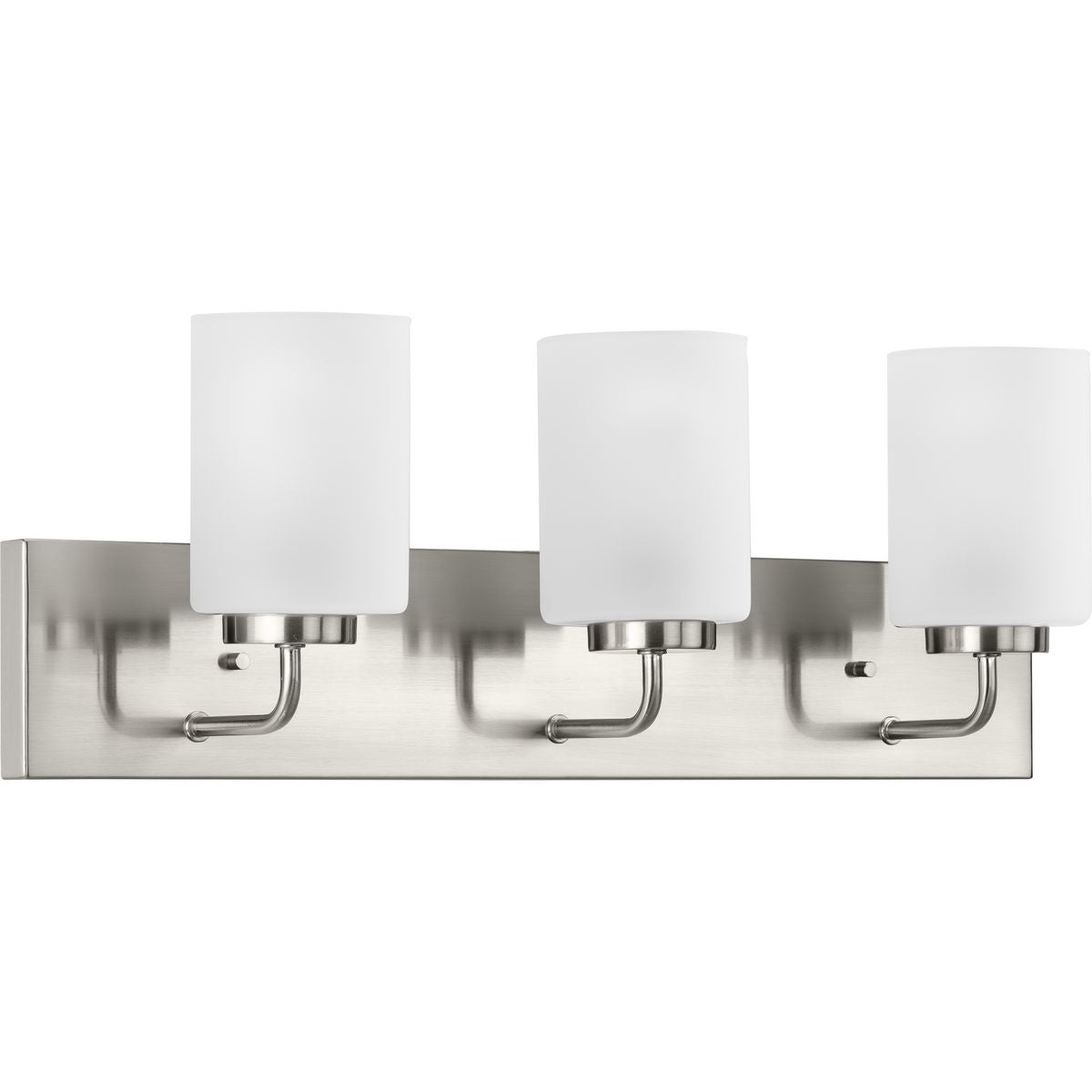 Progress Lighting Merry 3 light brushed nickel bath vanity wall light