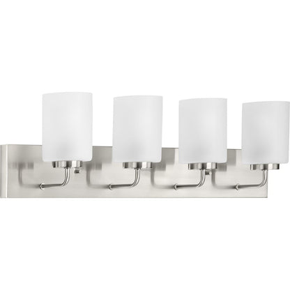 Progress Lighting Merry 4 light brushed nickel bath vanity wall light