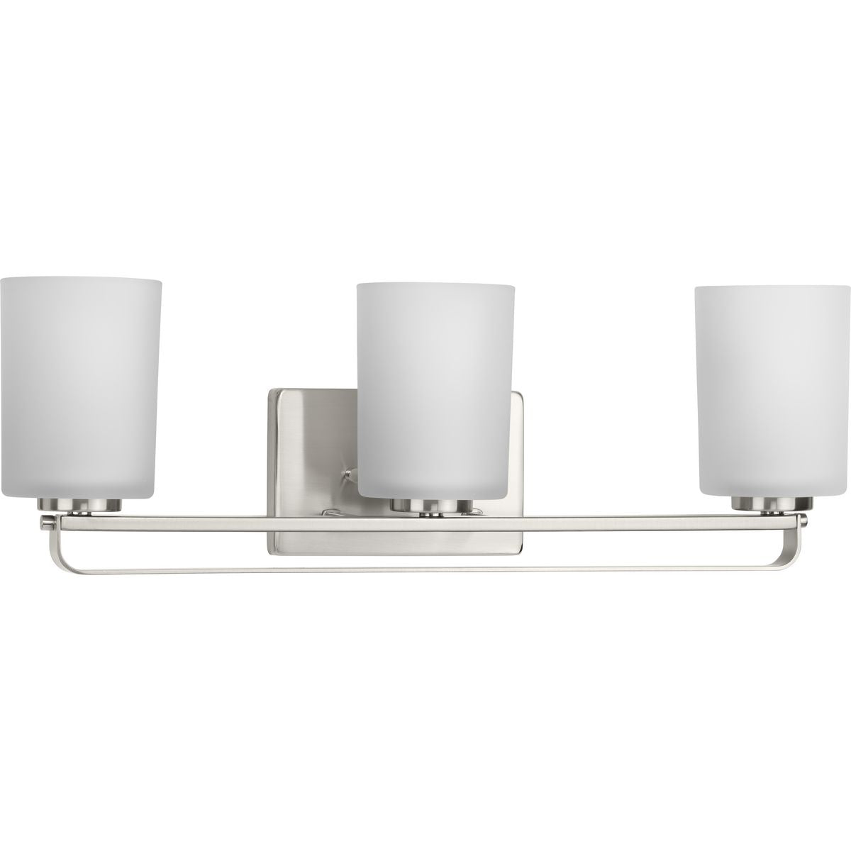 Progress Lighting League 3 light brushed nickel bath vanity wall light