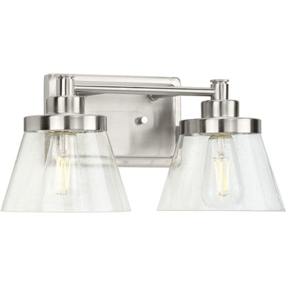 Progress Lighting P300349-009 Hinton 2 light brushed nickel bath vanity wall light