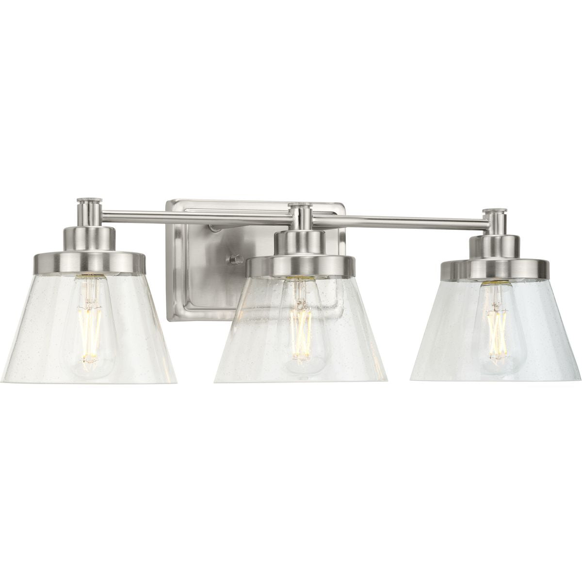 Progress Lighting P300350-009 Hinton 3 light brushed nickel bath vanity wall light