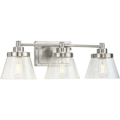 Progress Lighting P300350-009 Hinton 3 light brushed nickel bath vanity wall light