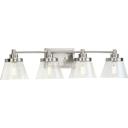 Progress Lighting P300351-009 Hinton 4 light brushed nickel bath vanity wall light