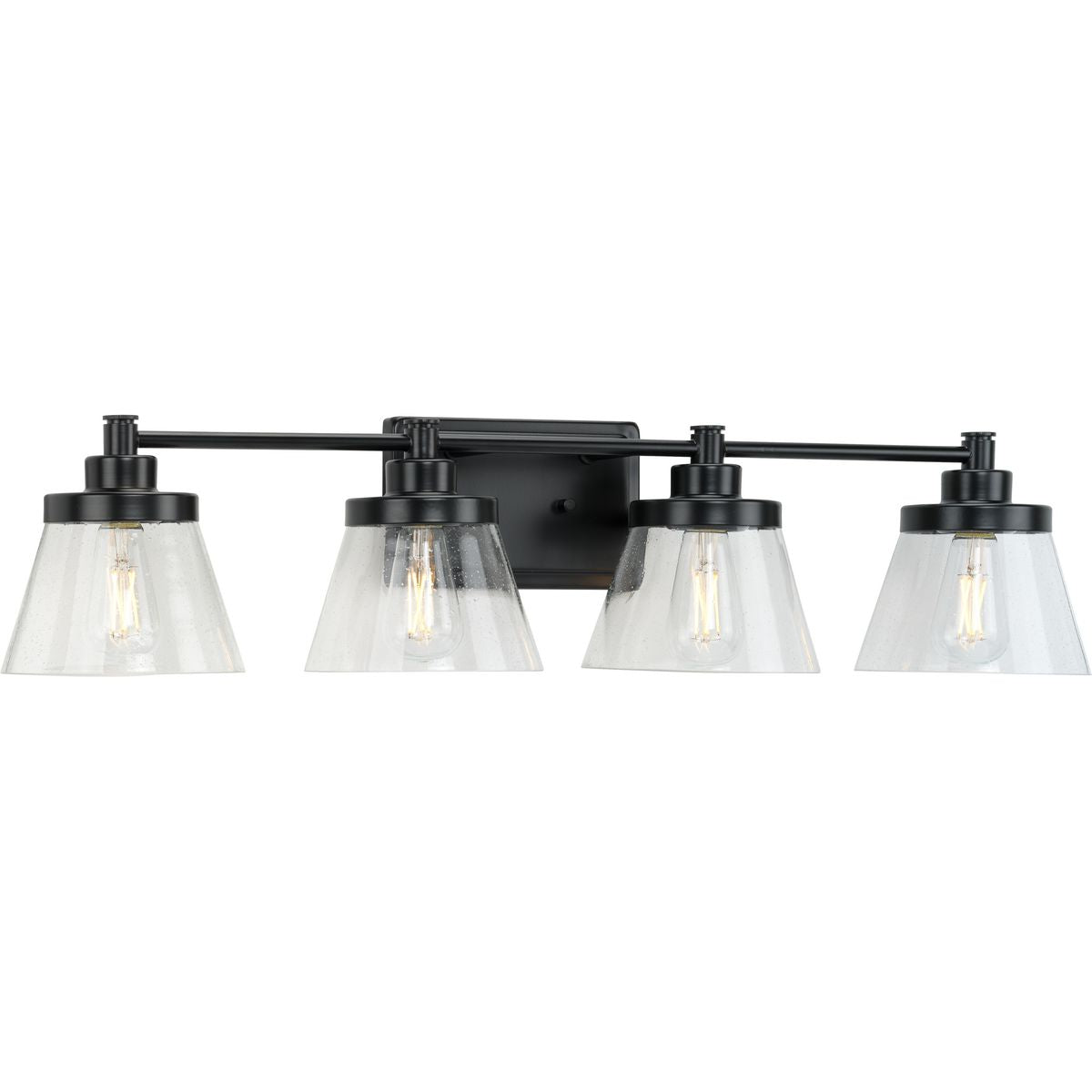 Progress Lighting P300351-31M Hinton 4 Light Matte Black Bath Vanity Wall Light
