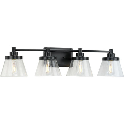 Progress Lighting P300351-31M Hinton 4 Light Matte Black Bath Vanity Wall Light