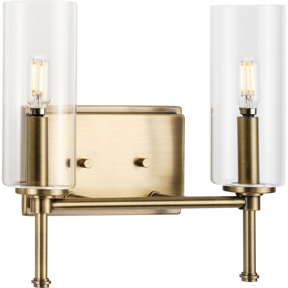 Progress Lighting P300357-163 Elara 2 light vintage brass bath vanity wall light
