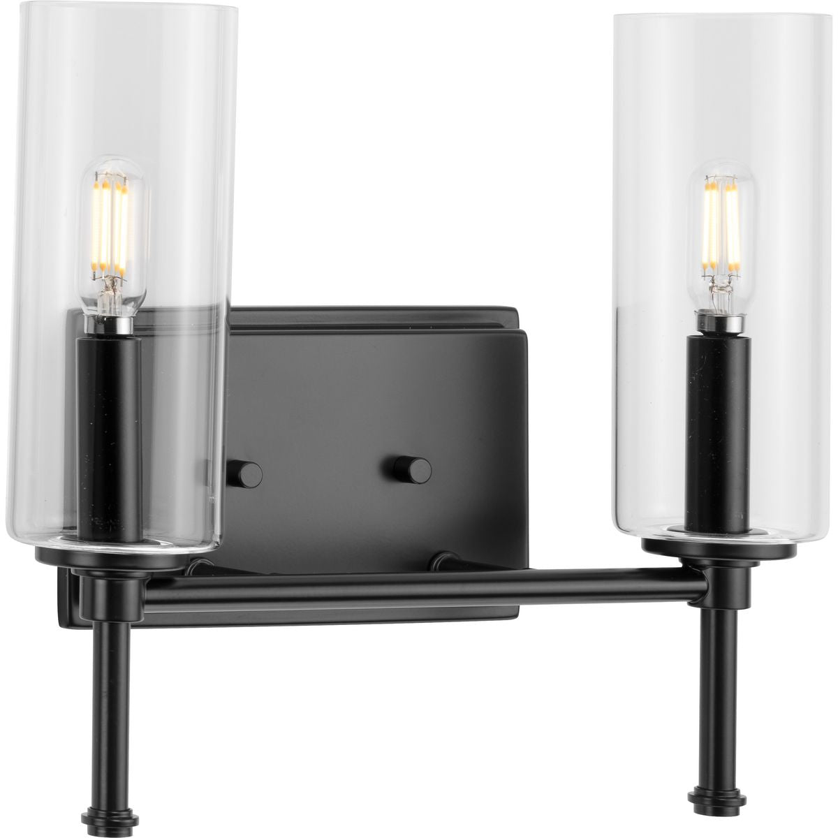 Progress Lighting Elara 2 Light Matte Black Bath Vanity Wall Light
