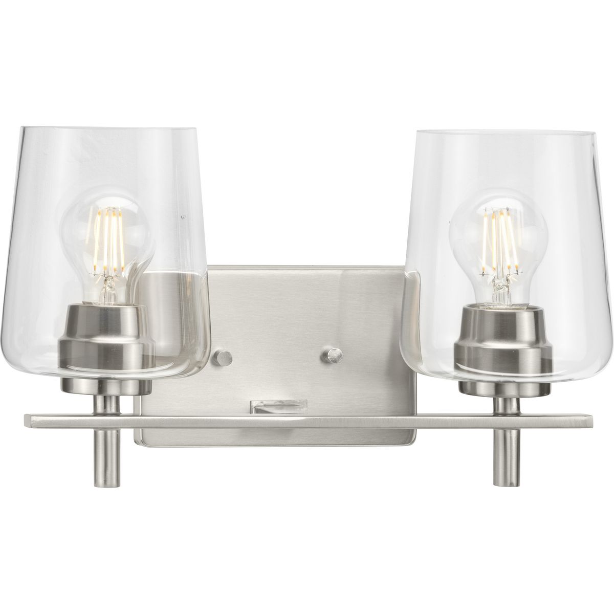 Progress Lighting Calais 2 light brushed nickel bath vanity wall light