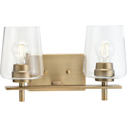 Progress Lighting P300361-163 Calais 2 light vintage brass bath vanity wall light