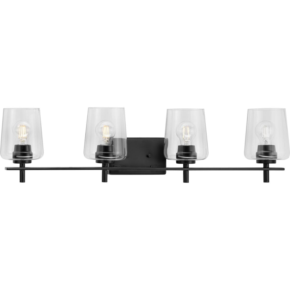 Progress Lighting Calais 4 light matte black bath vanity wall light
