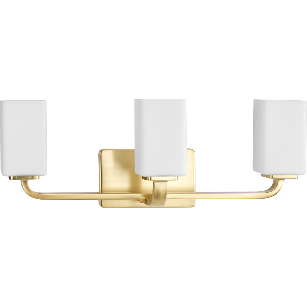 Progress Lighting Cowan 3 light satin brass bath vanity wall light