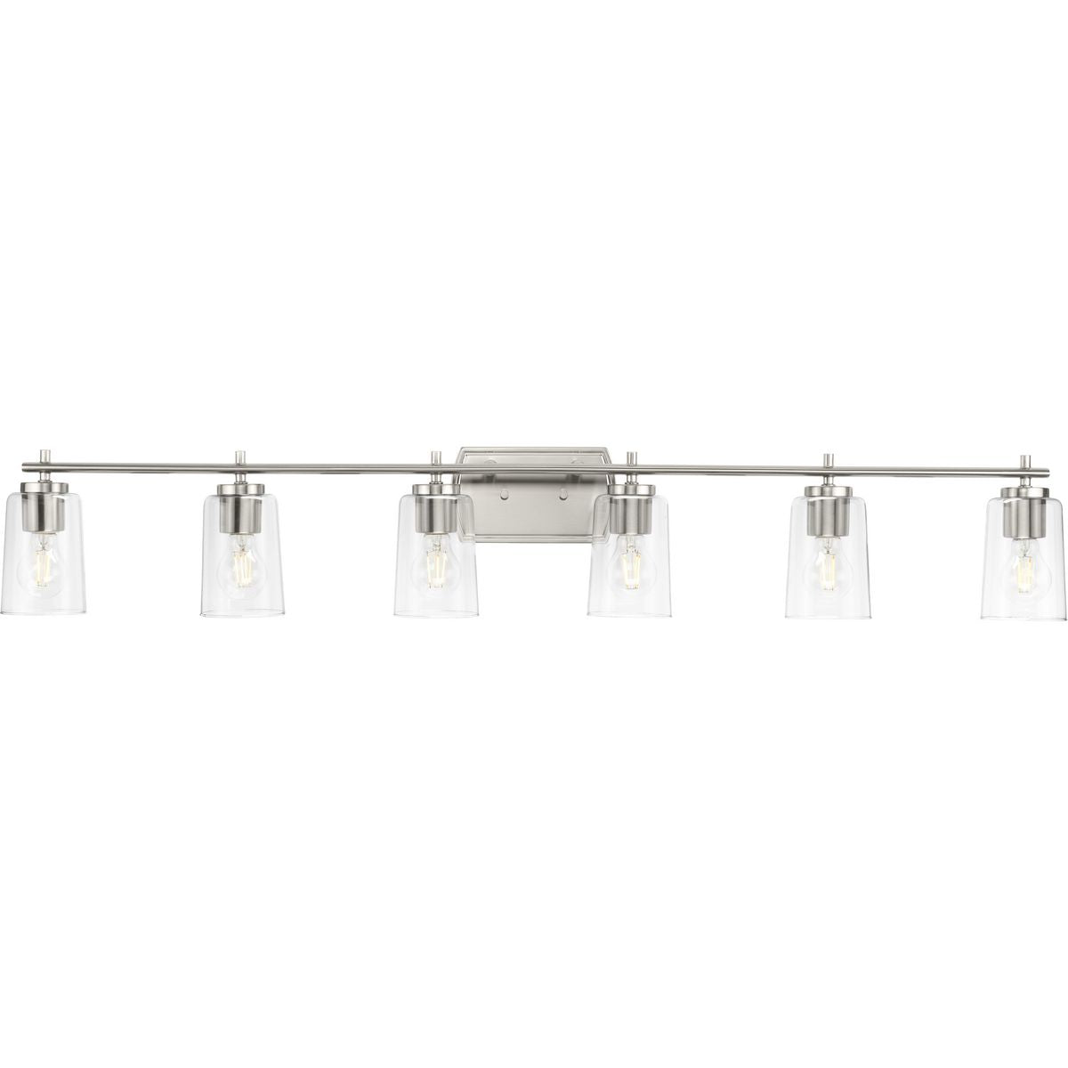 Progress Lighting P300372-009 Adley 6 Light Brushed Nickel Bath Vanity Wall Light
