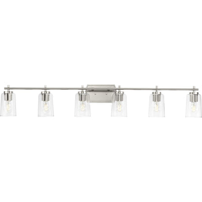 Progress Lighting P300372-009 Adley 6 Light Brushed Nickel Bath Vanity Wall Light