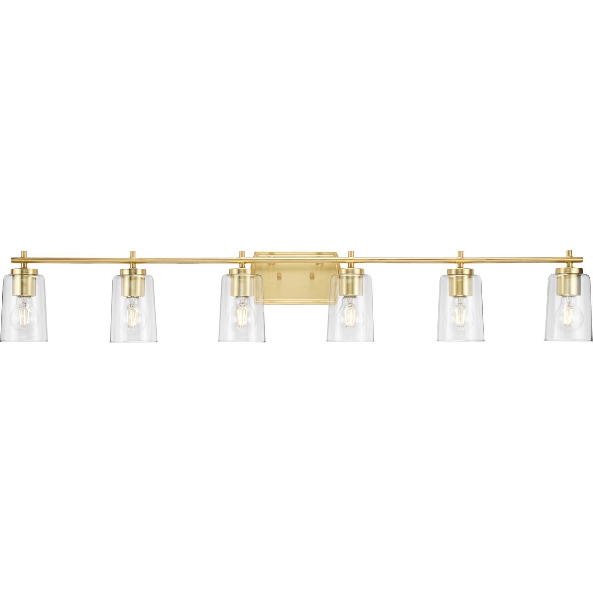 Progress Lighting P300372-012 Adley 6 Light Satin Brass Bath Vanity Wall Light - Product View