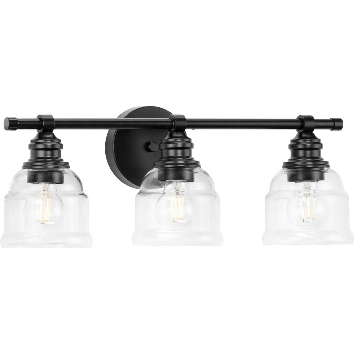 Progress Lighting Ambrose 3 light matte black vanity light product image