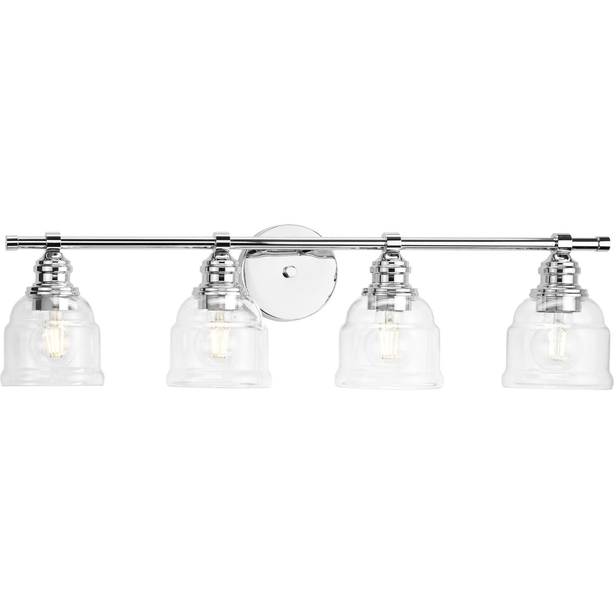 Progress Lighting P300376-015 Ambrose 4 Light Polished Chrome Bath Vanity Wall Light