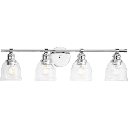 Progress Lighting P300376-015 Ambrose 4 Light Polished Chrome Bath Vanity Wall Light