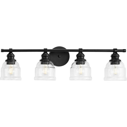Progress Lighting P300376-31M Ambrose 4 Light Matte Black Bath Vanity Wall Light