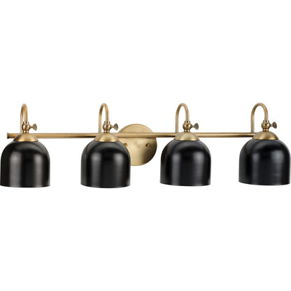 Progress Lighting P300384-163 Dalton 4 Light Vintage Brass Bath Vanity Wall Light