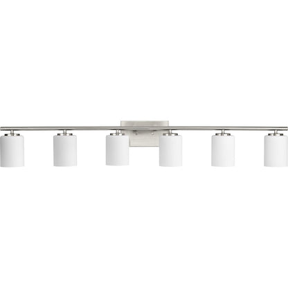 Progress Lighting Replay 6 light brushed nickel bath vanity wall light