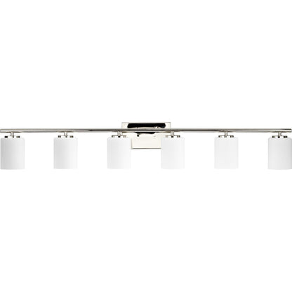 Progress Lighting Replay 6 light polished nickel bath vanity wall light