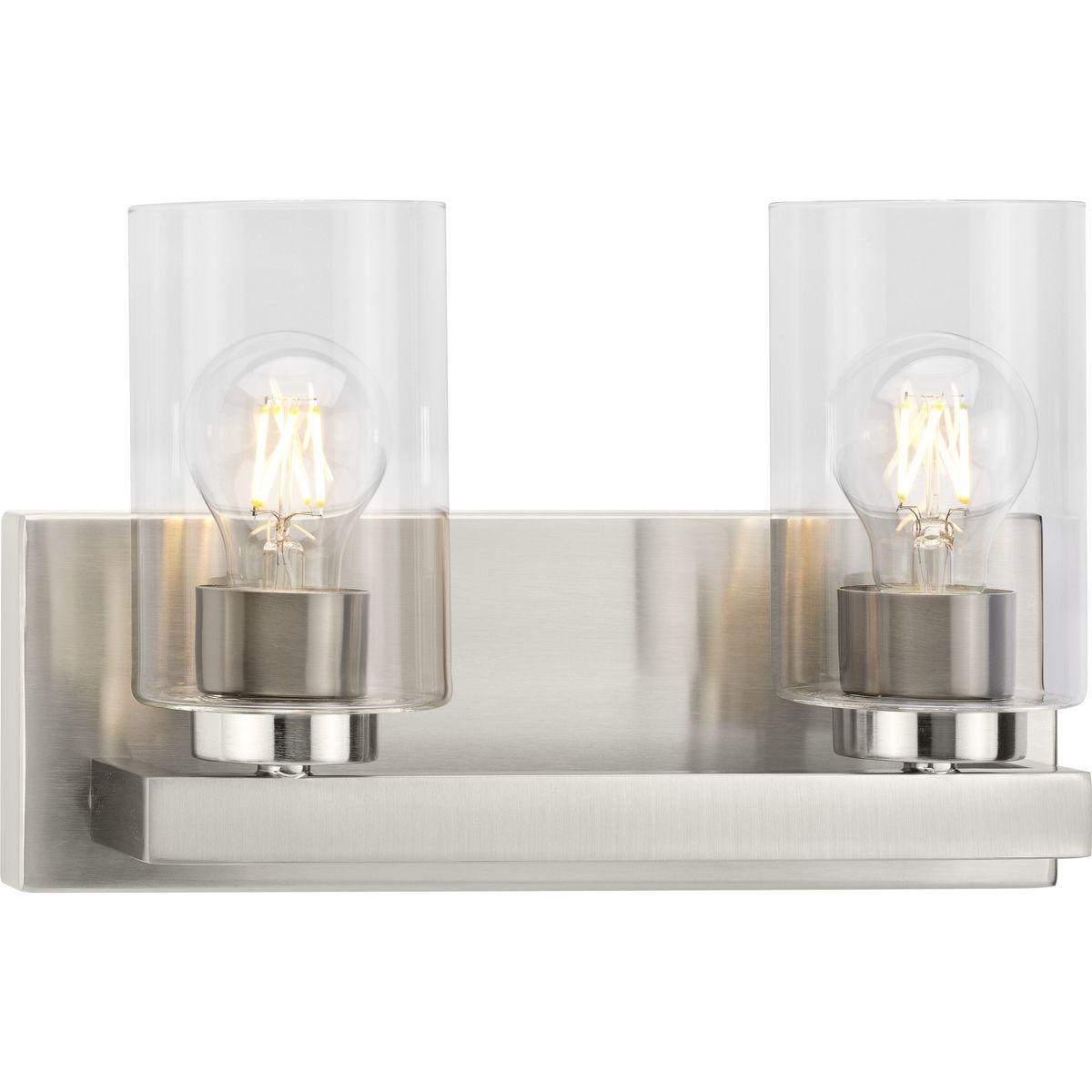 Progress Lighting Goodwin 2 light brushed nickel bath vanity wall light