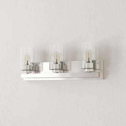 Progress Lighting Goodwin 3 light brushed nickel bath vanity wall light