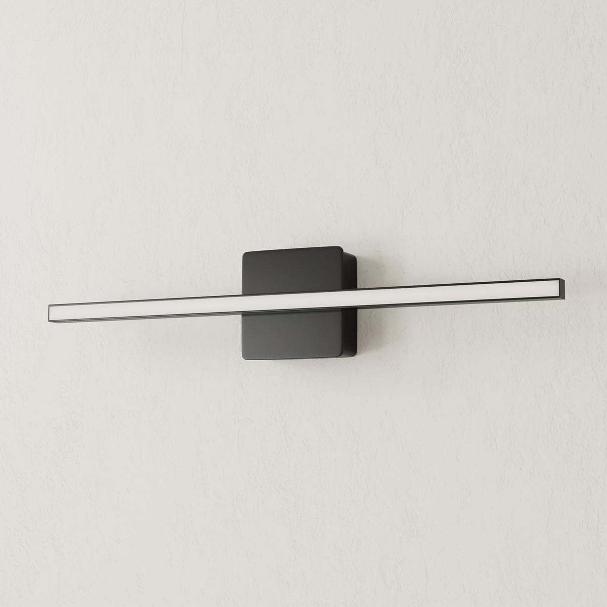 Progress Lighting P300404-31M-CS Phase 4 LED matte black linear vanity light off