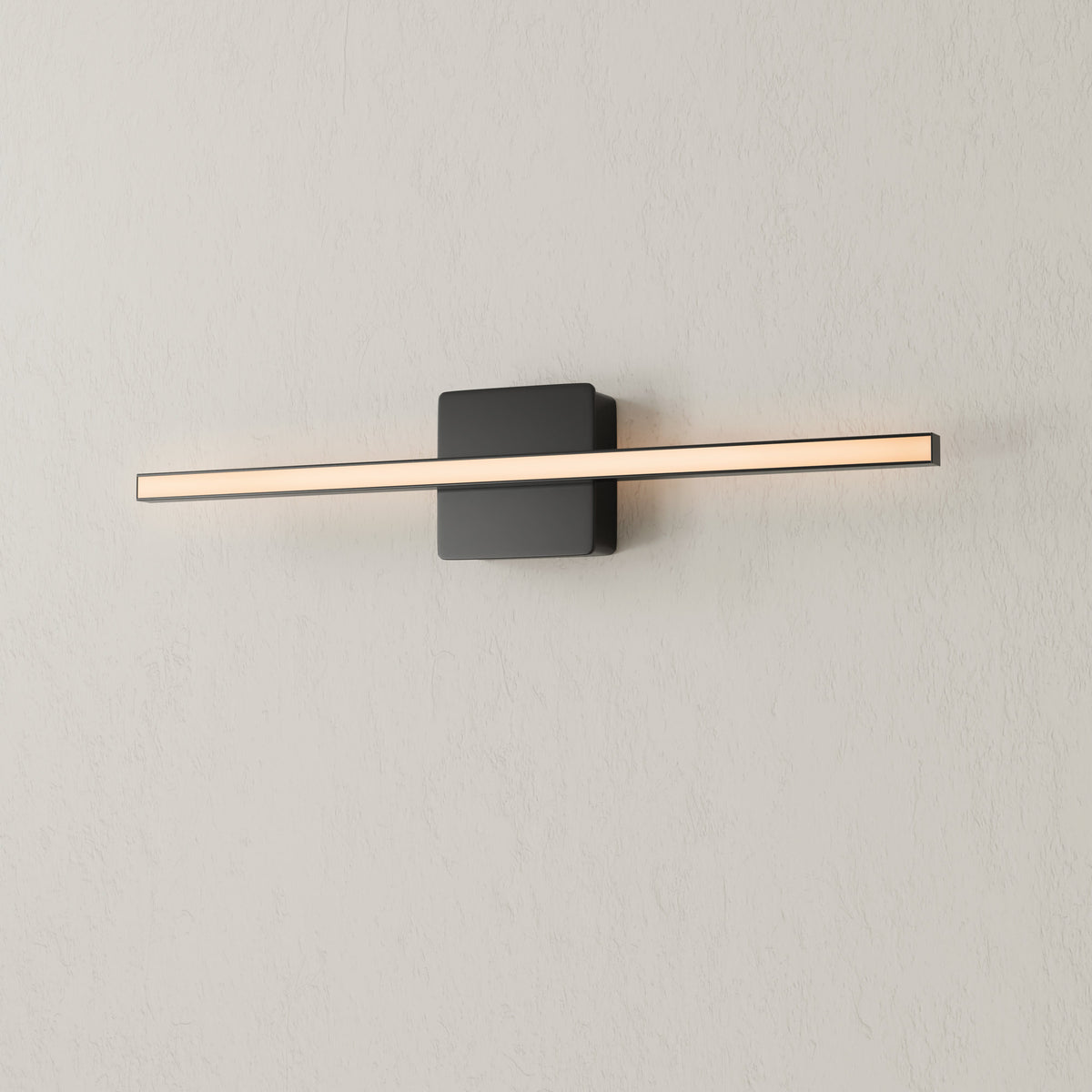 Progress Lighting P300404-31M-CS Phase 4 LED matte black linear vanity light on