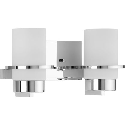 Progress Lighting Reiss 2 light bath vanity wall light in polished chrome