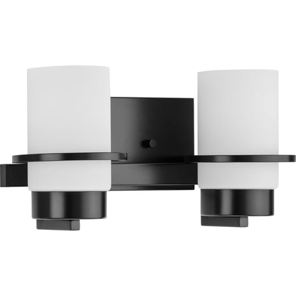 Progress Lighting P300414-31M Reiss 2 Light Matte Black Bath Vanity Wall Light