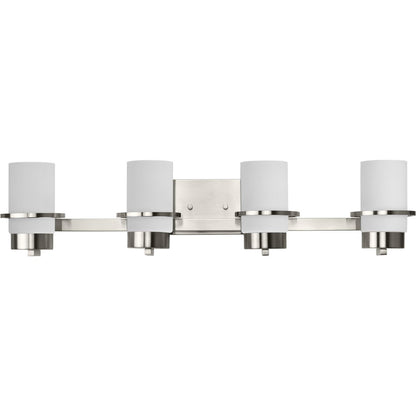 Progress Lighting P300416-009 Reiss 4 Light Brushed Nickel Bath Vanity Wall Light - Product Image