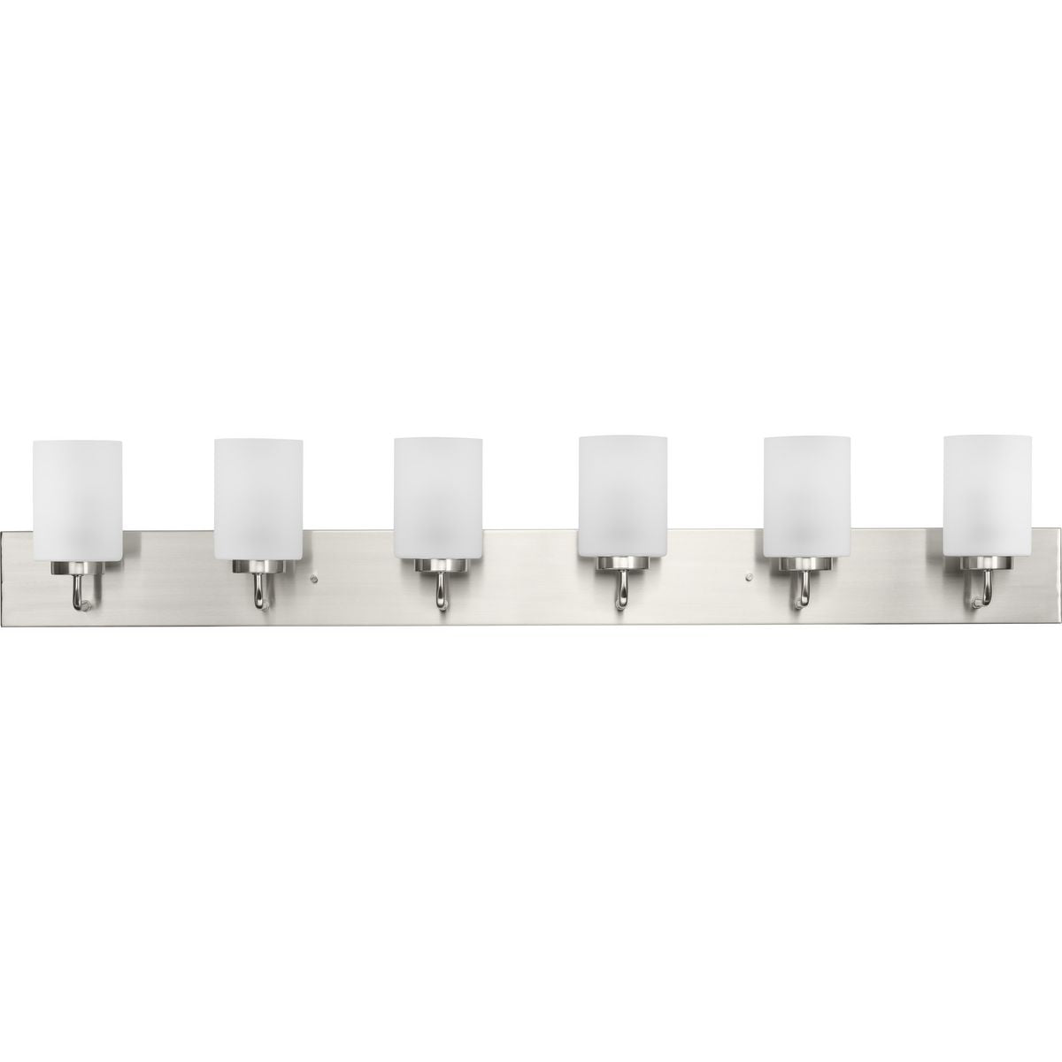 Progress Lighting Merry 6 light brushed nickel bath vanity wall light