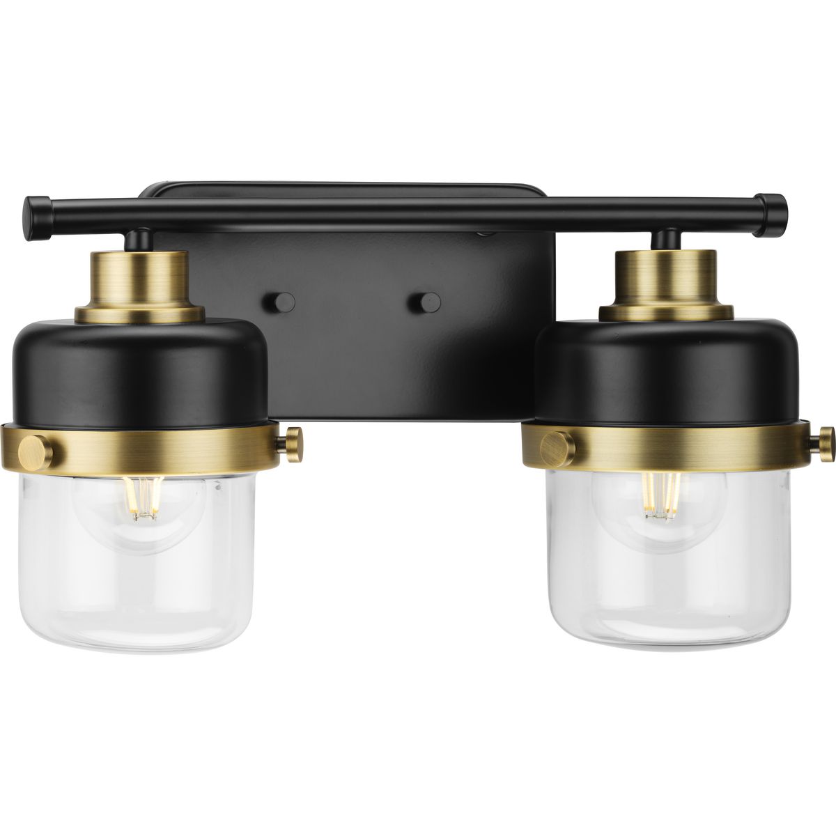 Progress Lighting P300423-31M Beckner 2 Light Matte Black Bath Vanity Wall Light