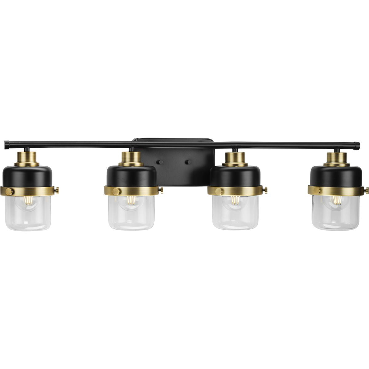 Progress Lighting Beckner 4 light matte black vanity light product image