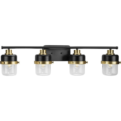 Progress Lighting Beckner 4 light matte black vanity light product image