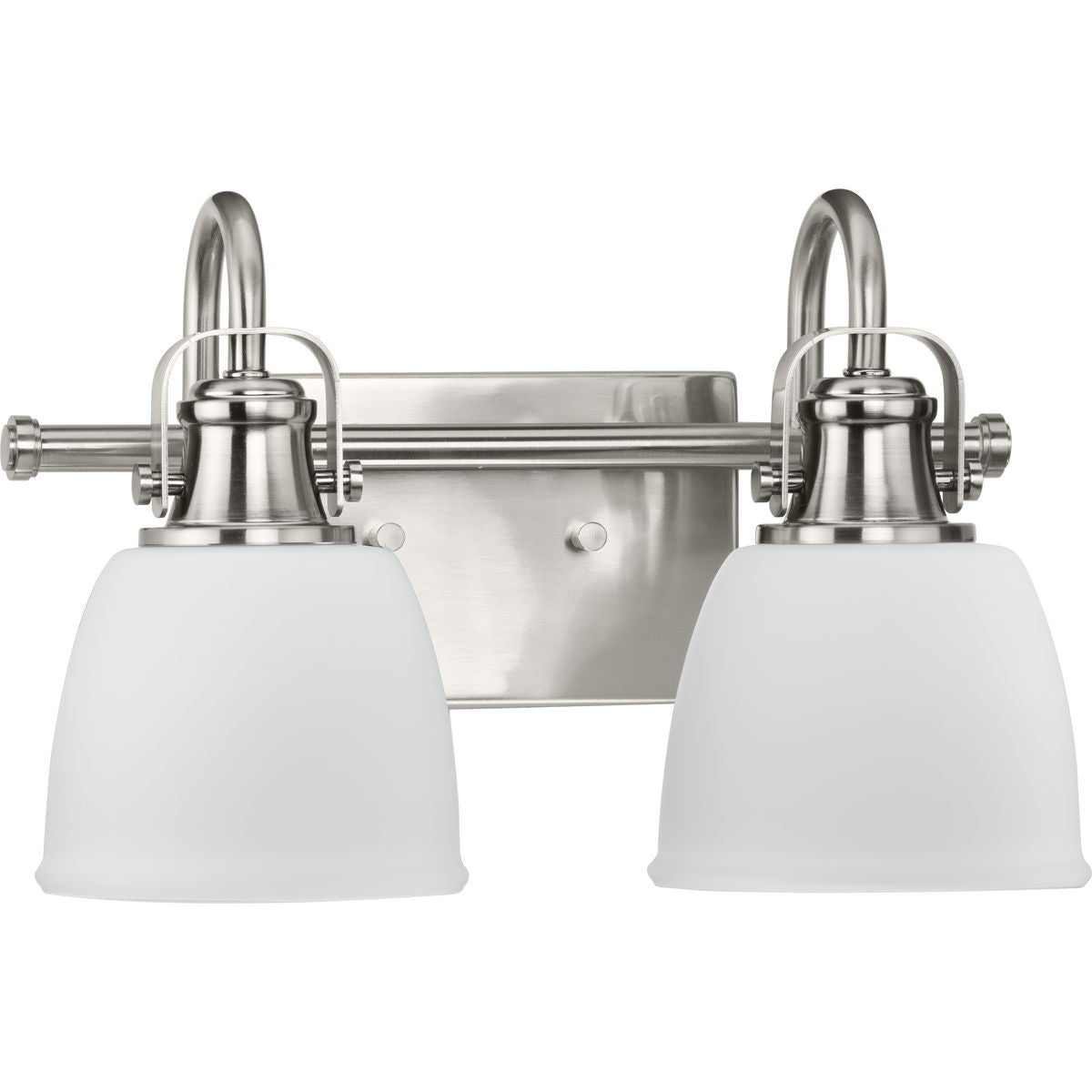 Progress Lighting Preston 2 light brushed nickel bath vanity wall light