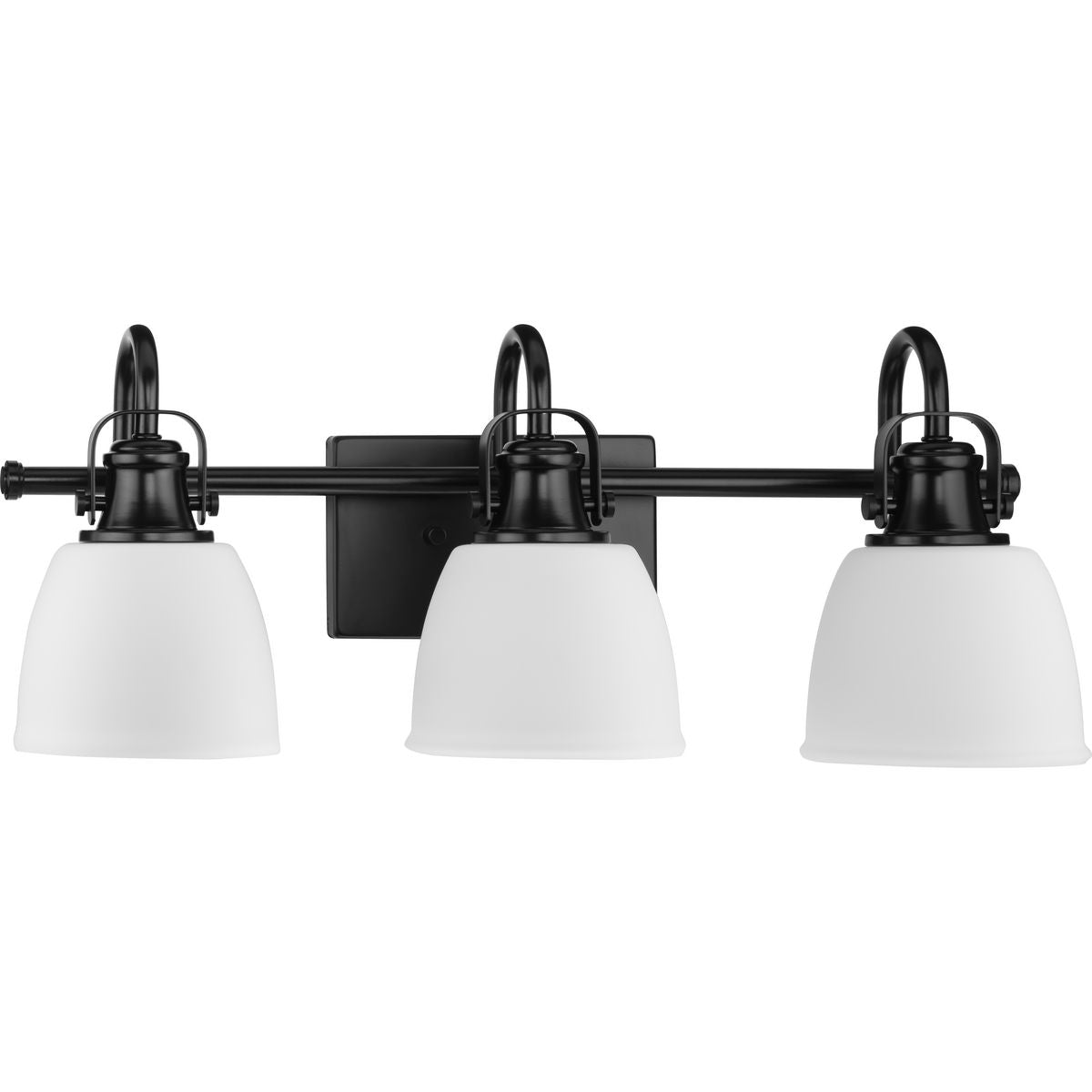 Progress Lighting Preston 3 light matte black bath vanity wall light