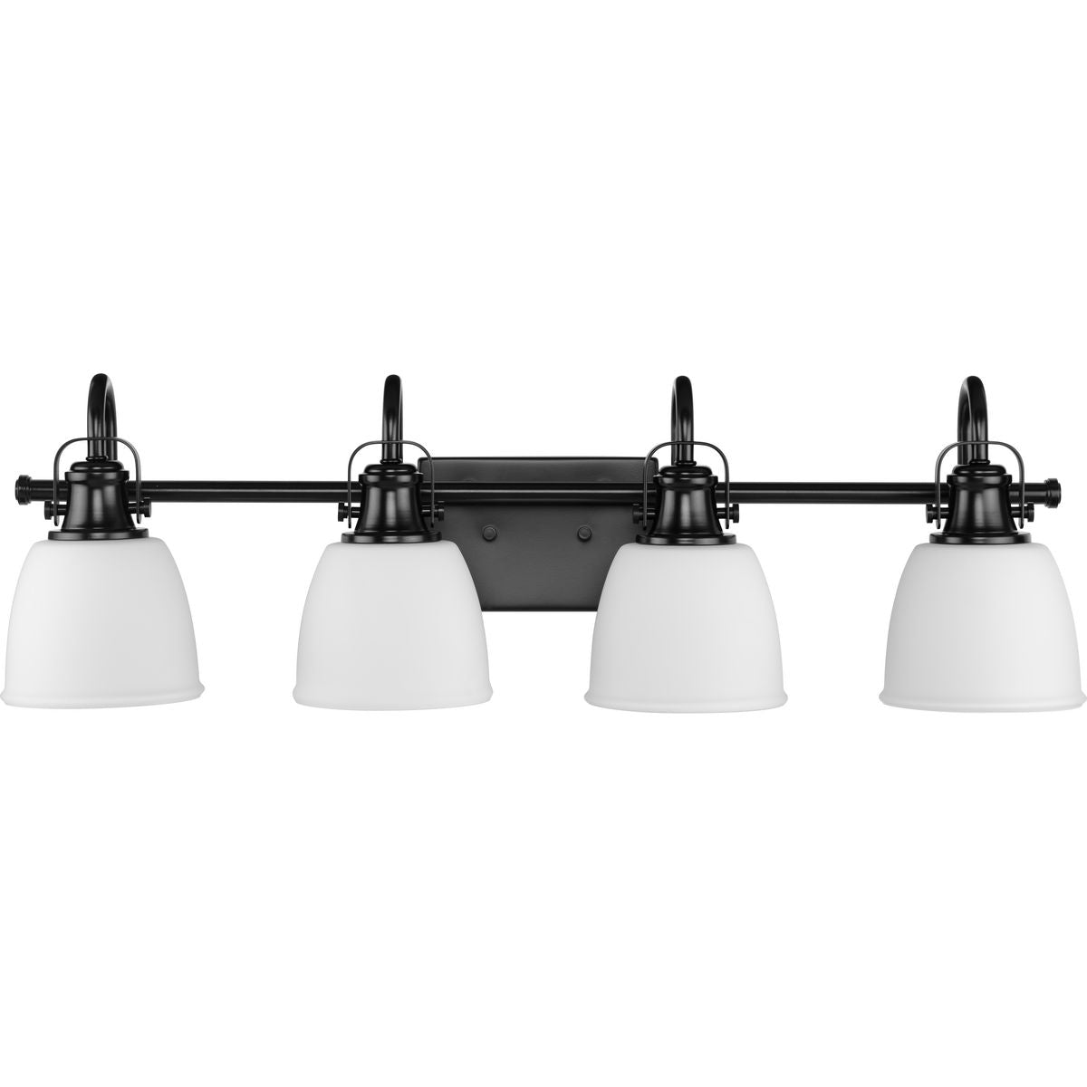 Progress Lighting Preston 4 light matte black bath vanity wall light