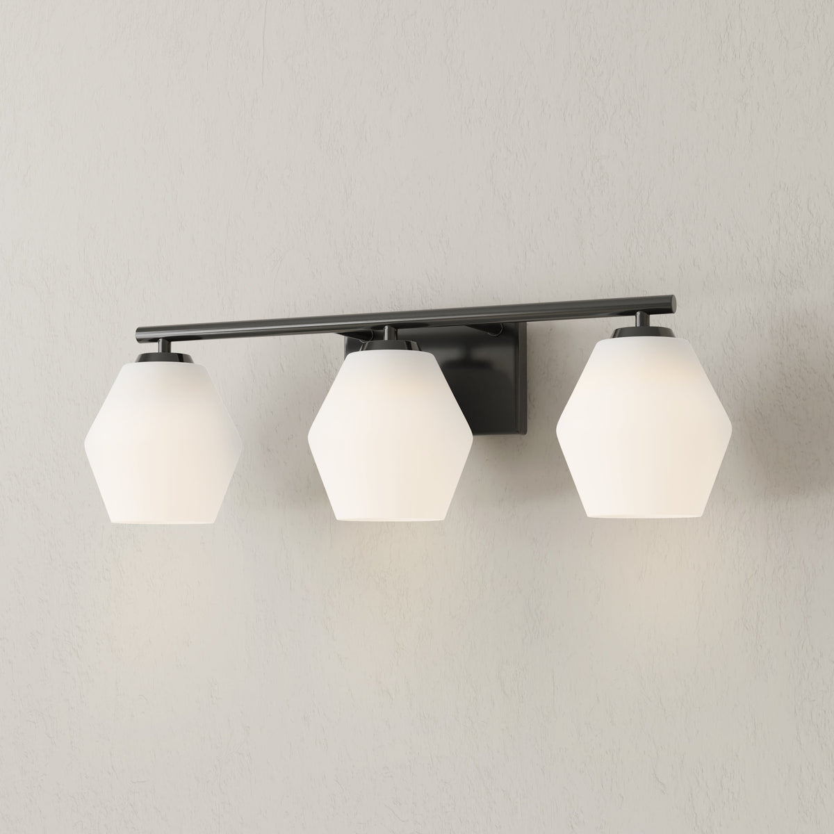 Progress Lighting P300432-31M Copeland 3 Light Matte Black Bath Vanity Wall Light - Product Shot On