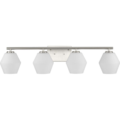 Progress Lighting Copeland 4 light brushed nickel bath vanity wall light