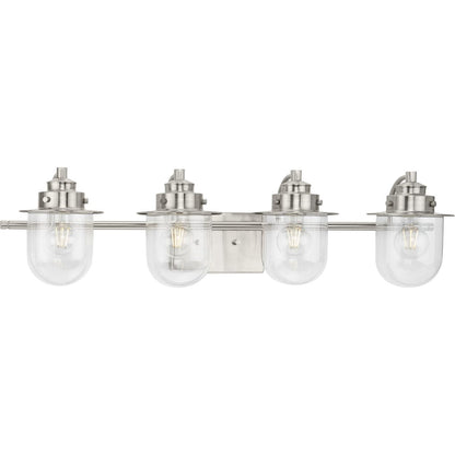 Progress Lighting P300437-009 Northlake 4 light brushed nickel bath vanity wall light