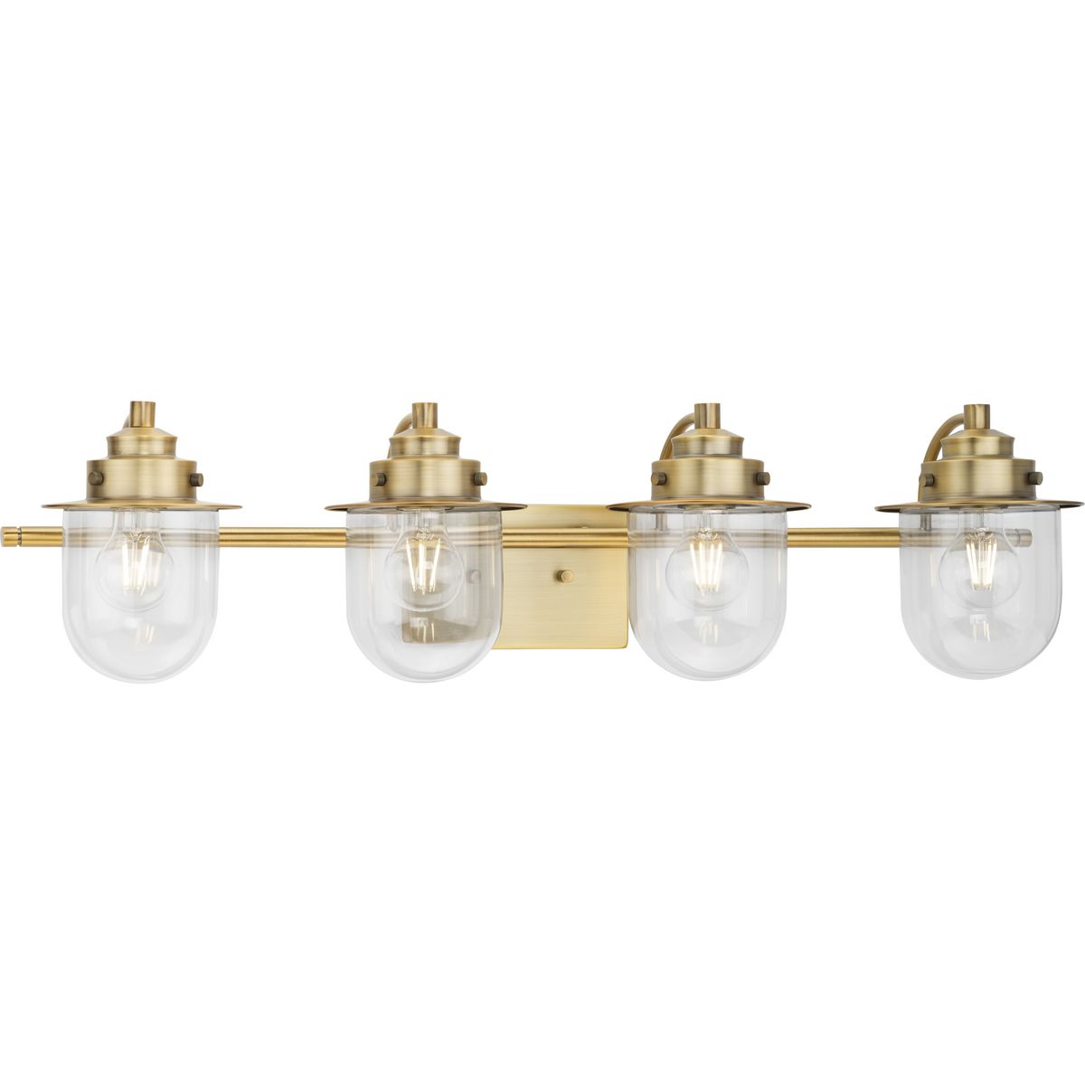 Progress Lighting P300437-163 Northlake 4 Light Vintage Brass Bath Vanity Wall Light