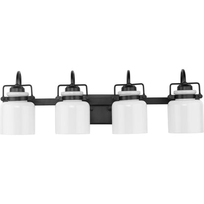 Progress Lighting P300441-31M Fessler 4 light matte black bath vanity wall light