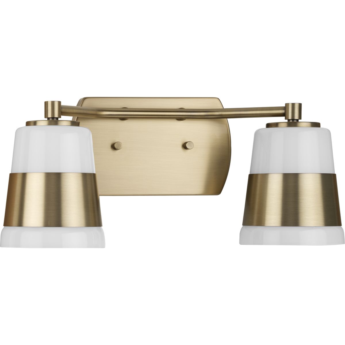 Progress Lighting Haven 2 light vintage brass bath vanity wall light