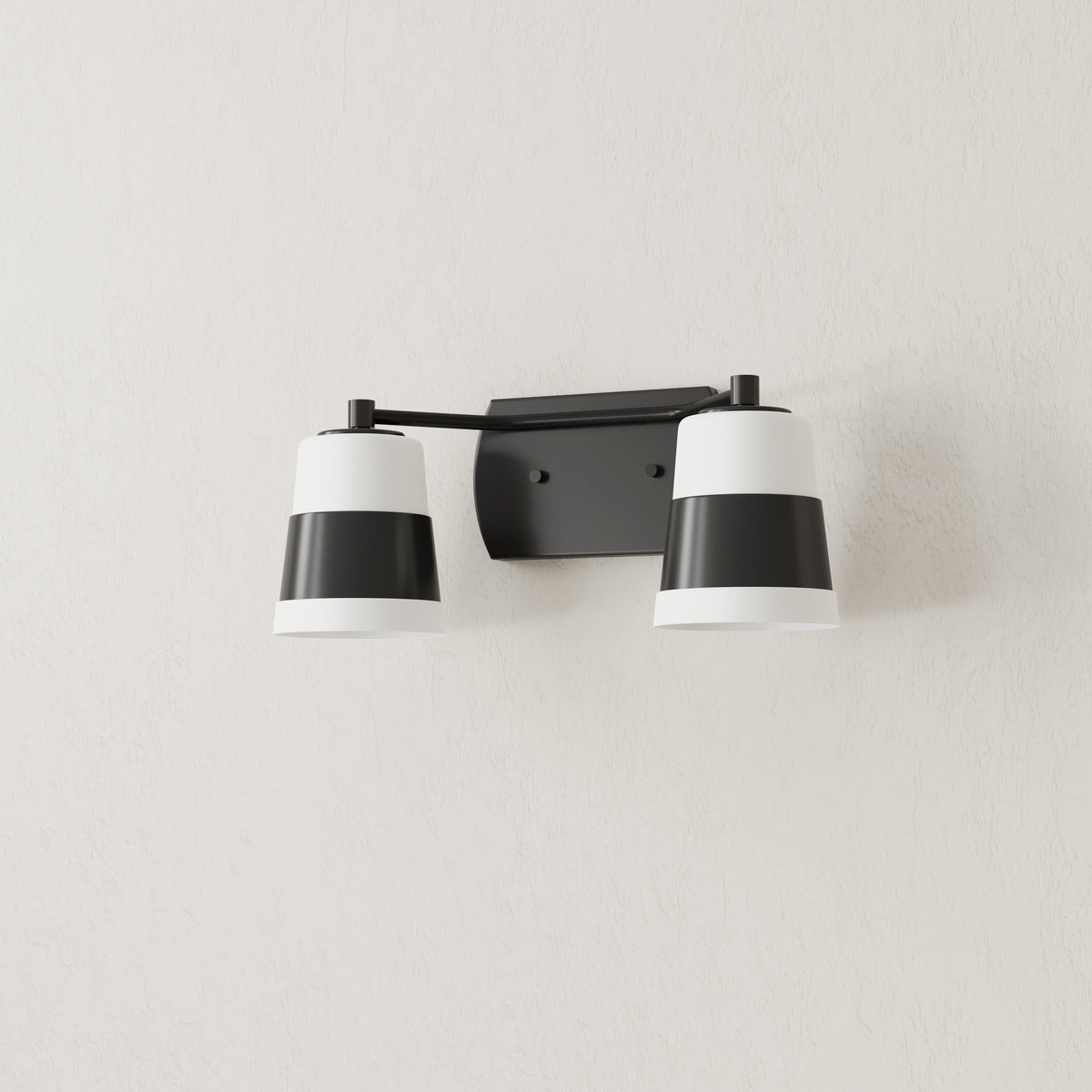 Progress Lighting Haven 2 light bath vanity wall light in matte black