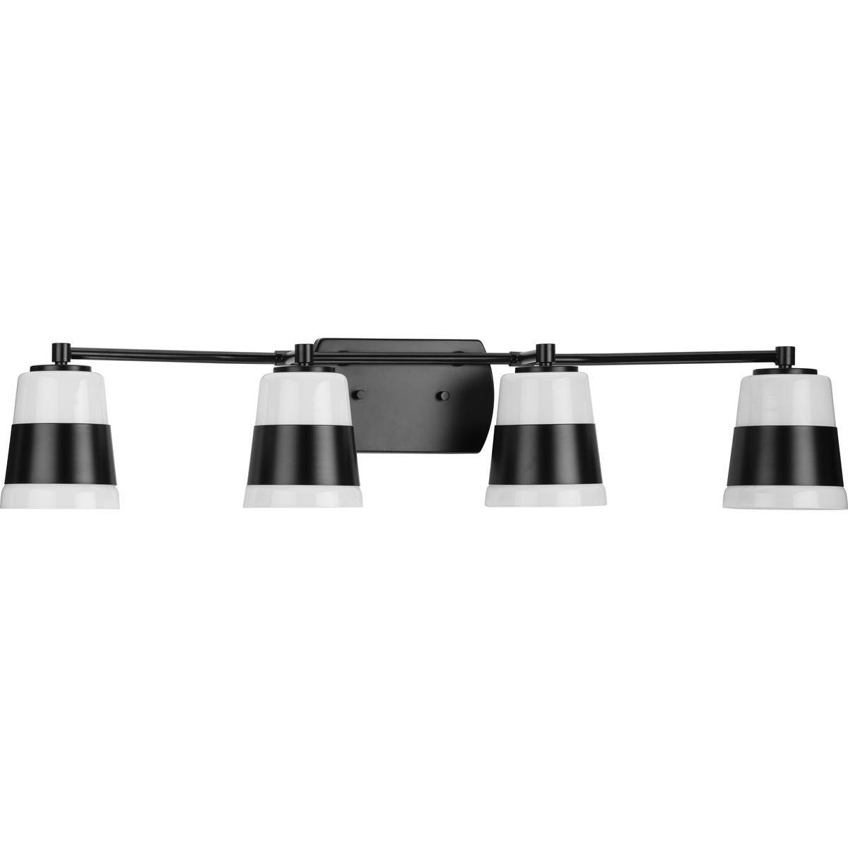 Progress Lighting P300445-31M Haven 4-Light Matte Black Bath Vanity Wall Light