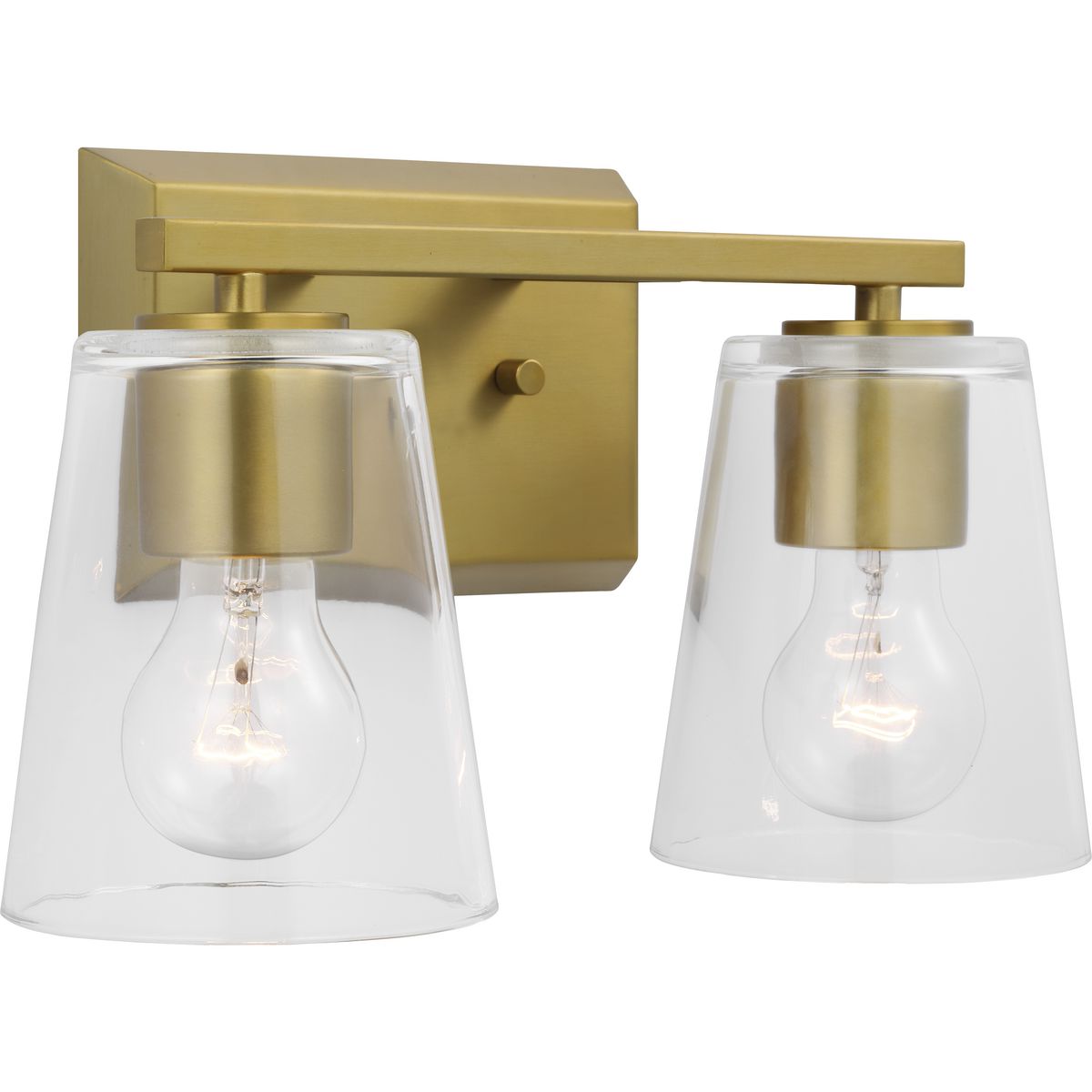 Progress Lighting P300458-191 Vertex 2 light brushed gold bath vanity wall light